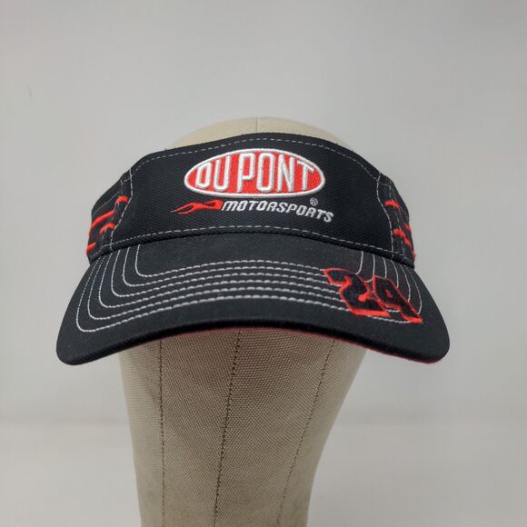 Chase Authentics Men's Strapback Jeff Gordon Sun Visor Hat Cap Black OSFM #24 - Picture 2 of 13